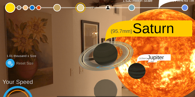 Tango AR apps Saturn