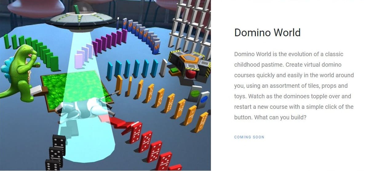 Tango AR apps Domino W