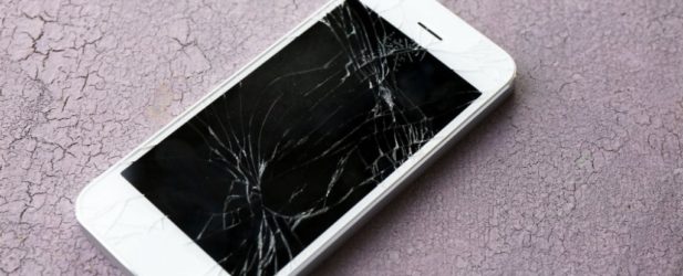 cracked smartphone screen
