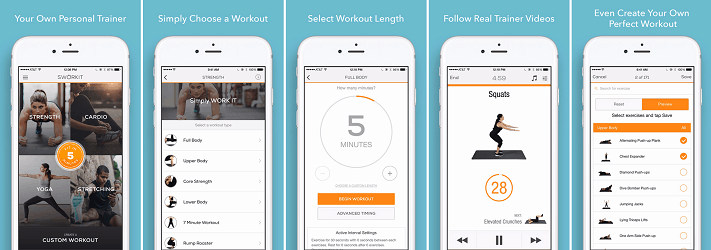 best fitness apps SworkIt