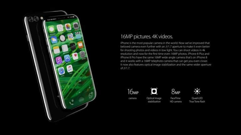 iPhone 8 leaked: dual 16MP main cam, iris scanner