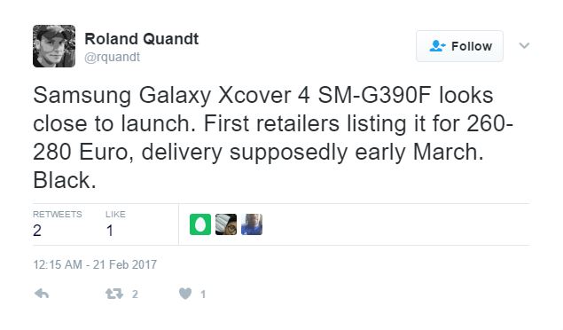 Samsung Galaxy Xcover 4 to launch