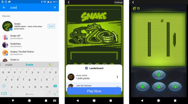 How to play Nokia Snake on Facebook Messenger