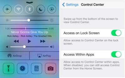 iOS Control Center