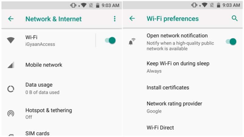 open wifi automatically