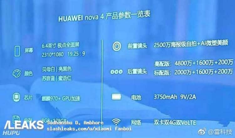 Huawei Nova 4s