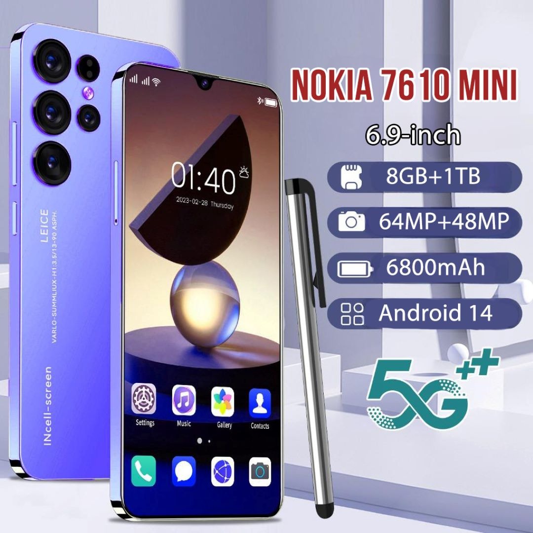 Nokia 7610 Mini 5G specs: 64MP Cameras, 6800mAh Battery!