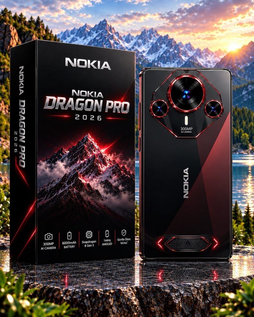 Nokia Dragon Pro 2026 Black & Red Specs: 200MP Cameras, 17600mAh Battery!