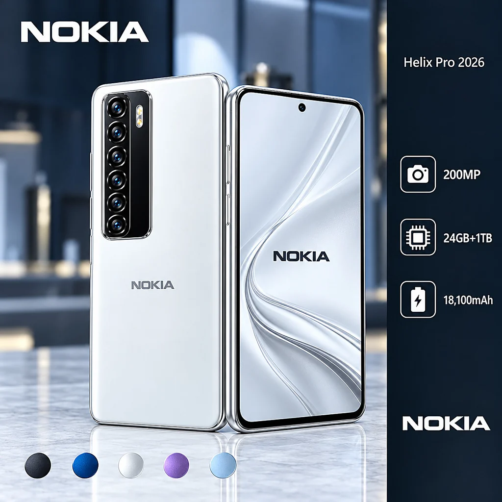 Nokia Helix Pro 2026 Specs: 24GB RAM, 18100mAh Battery!