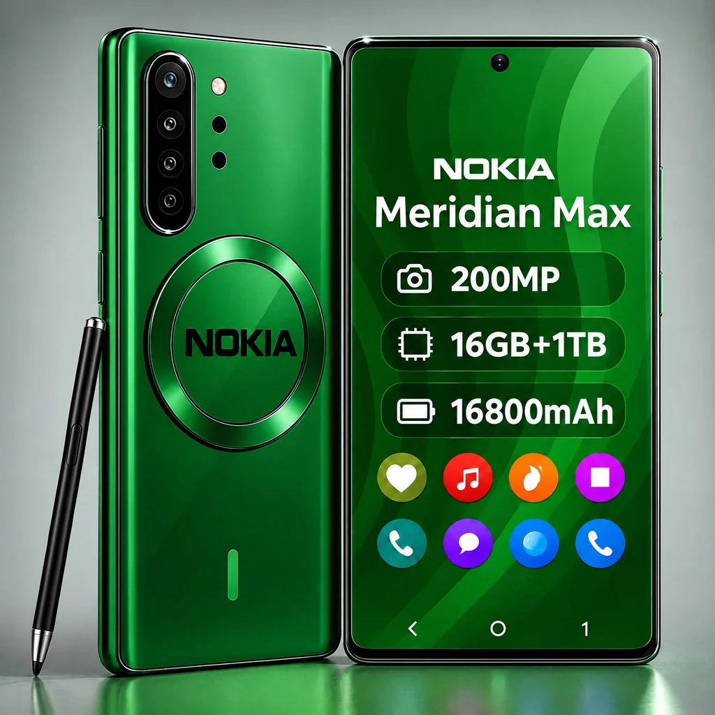 Nokia Meridian Max 2026 Specs: 16GB RAM, 16800mAh Battery!
