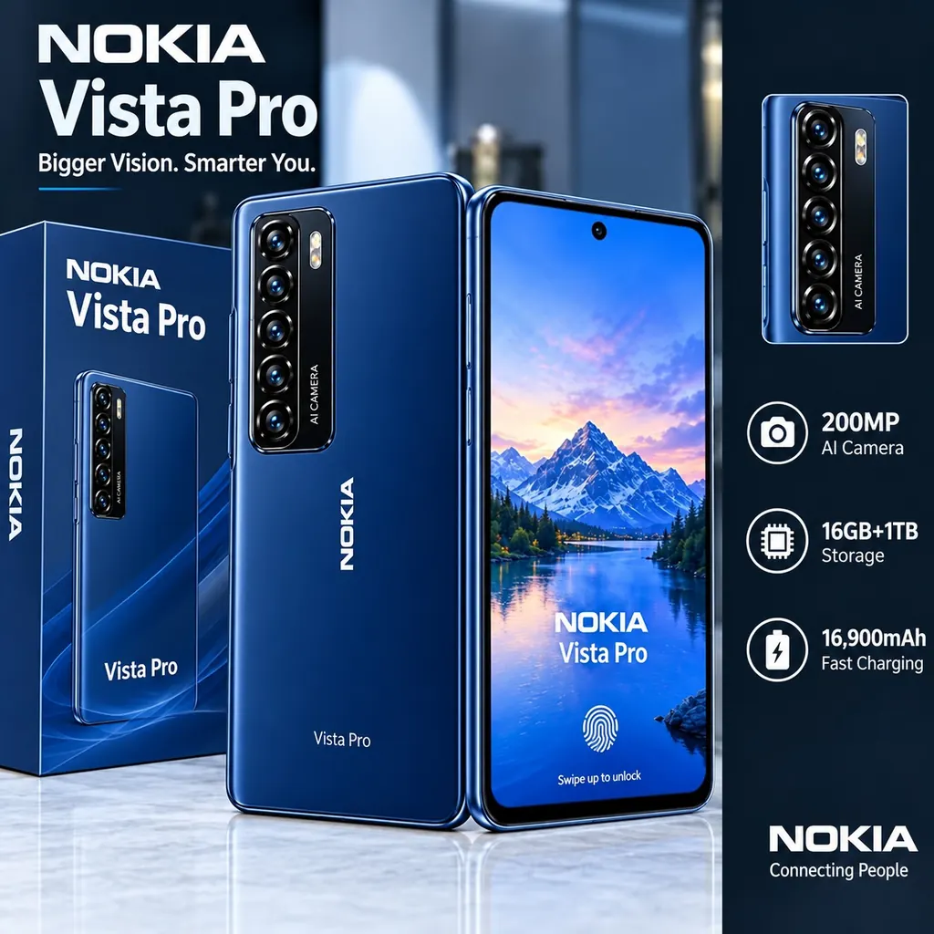 Nokia Vista Pro 2026 Specs: 16GB RAM, 16900mAh Battery!