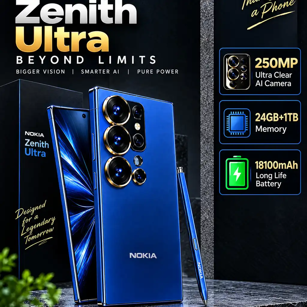 Nokia Zenith Ultra 2026 Specs: 24GB RAM, 18100mAh Battery!